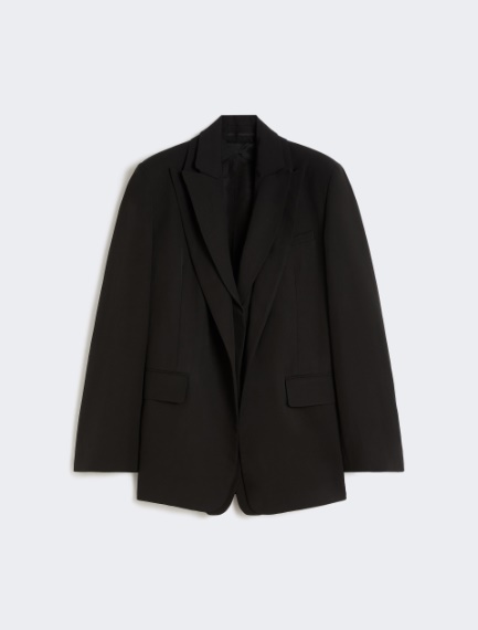 Viscose-blend double-collar blazer - BLACK - Sportmax - 7