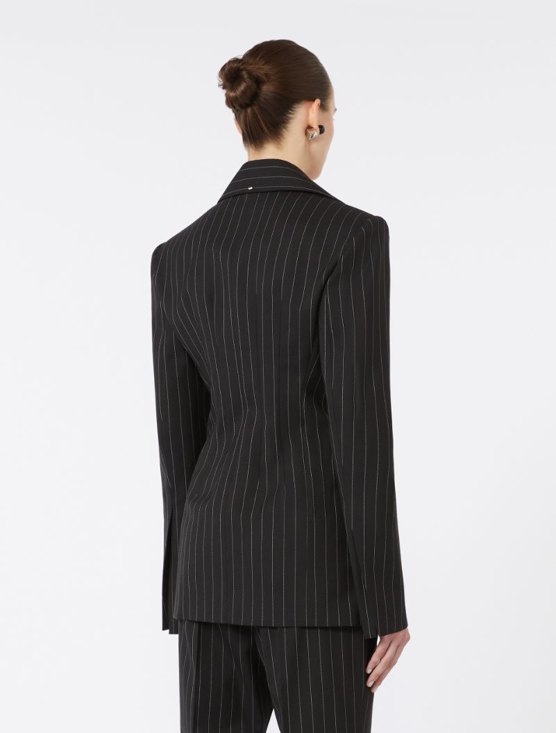 Blazer aderente in gabardina stretch - NERO - Sportmax - 3
