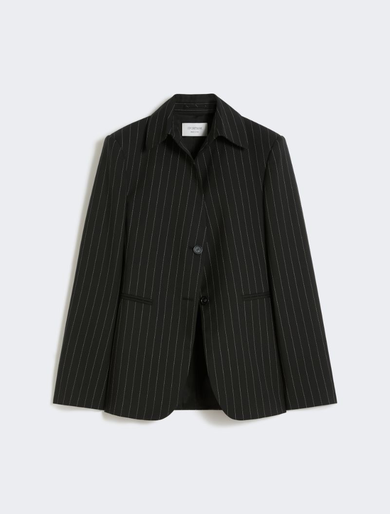 Blazer aderente in gabardina stretch - NERO - Sportmax - 6