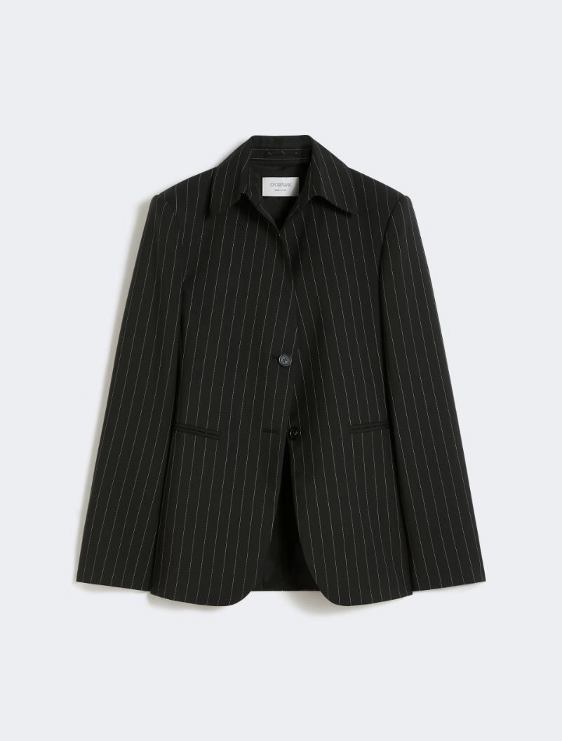 Slim-fit stretch gabardine blazer - BLACK - Sportmax - 6
