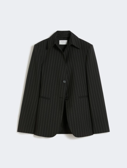 Slim-fit stretch gabardine blazer - BLACK - Sportmax - 6