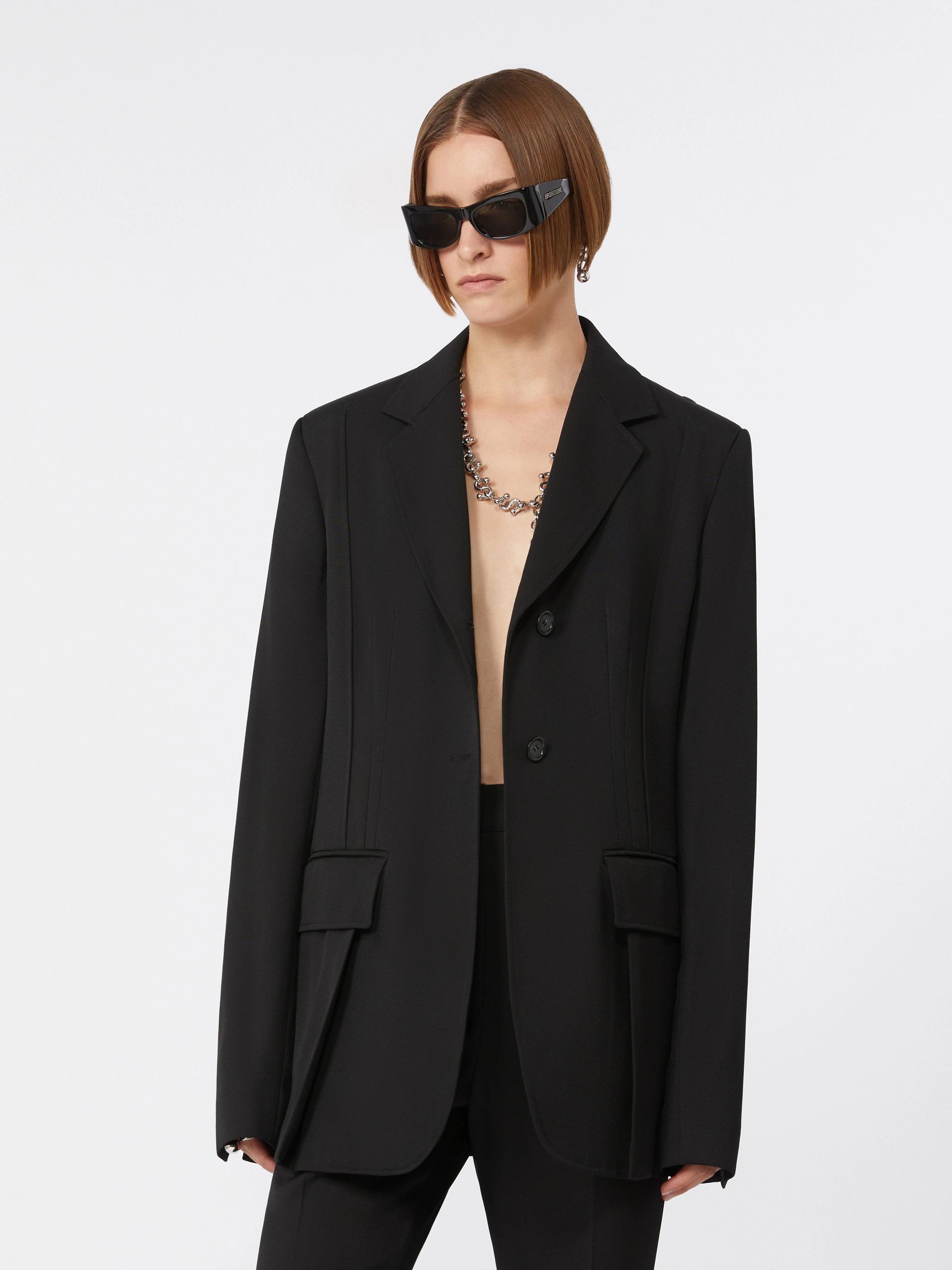 Slim-fit double-dart blazer - BLACK - Sportmax - 4