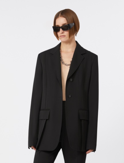 Slim-fit double-dart blazer - BLACK - Sportmax