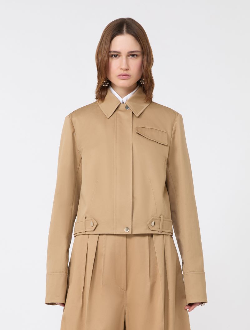 Boxy cotton jacket - BISCUIT - Sportmax - 2