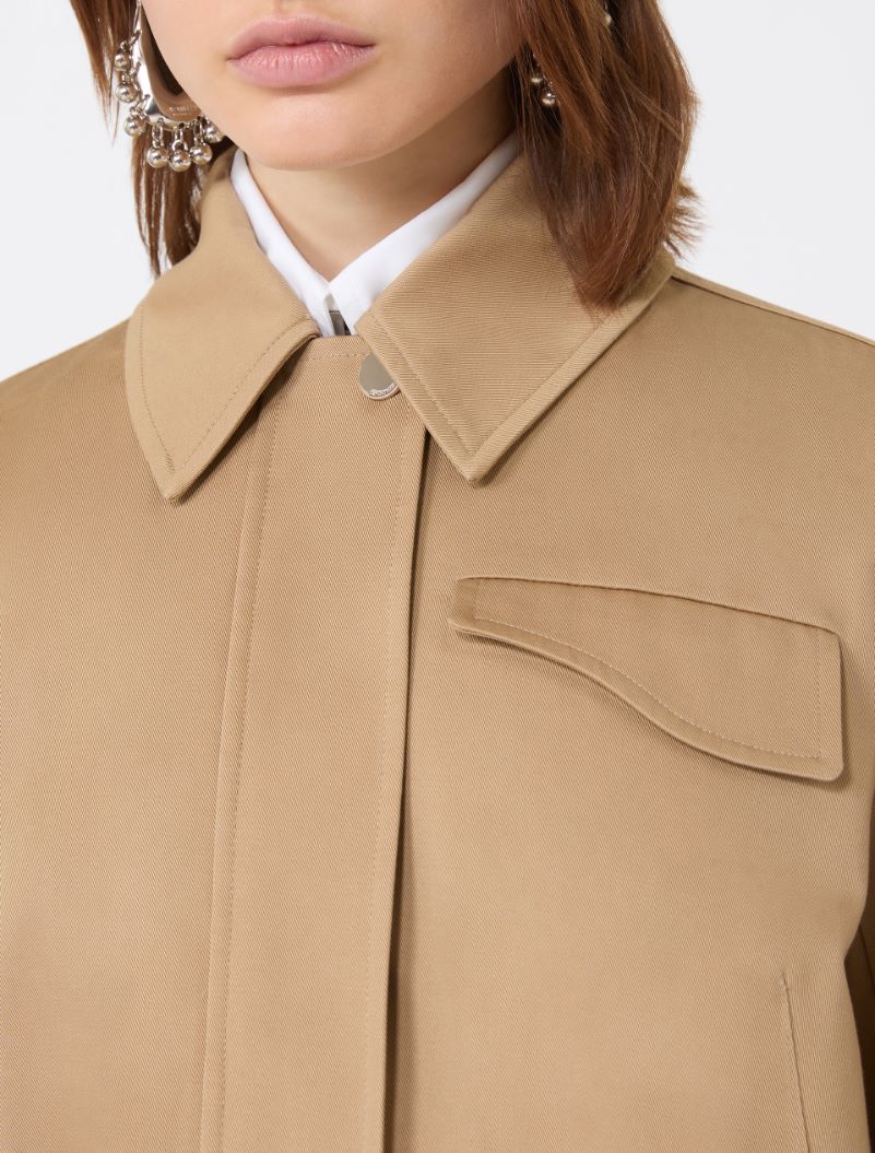 Boxy cotton jacket - BISCUIT - Sportmax - 5