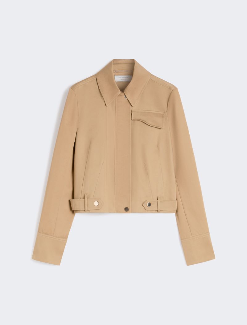 Boxy cotton jacket - BISCUIT - Sportmax - 8