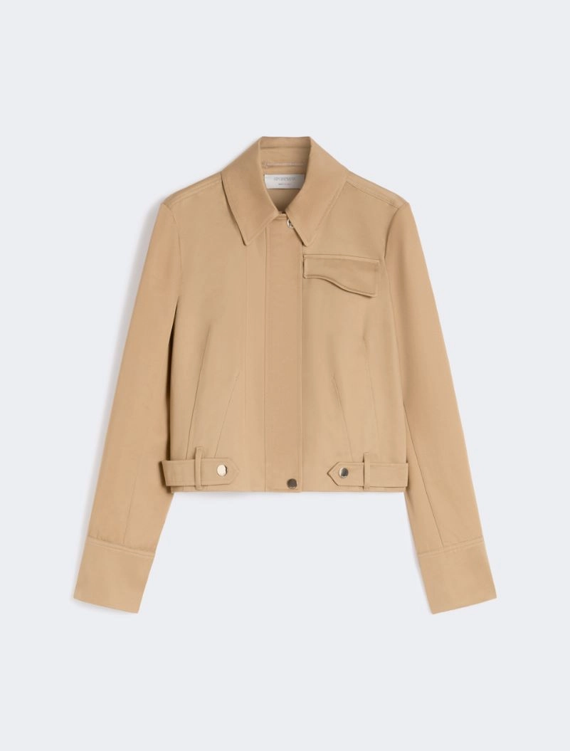 Boxy cotton jacket - BISCUIT - Sportmax - 8