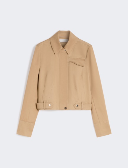 Boxy cotton jacket - BISCUIT - Sportmax - 8