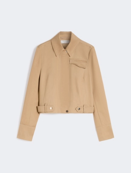 Boxy cotton jacket - BISCUIT - Sportmax