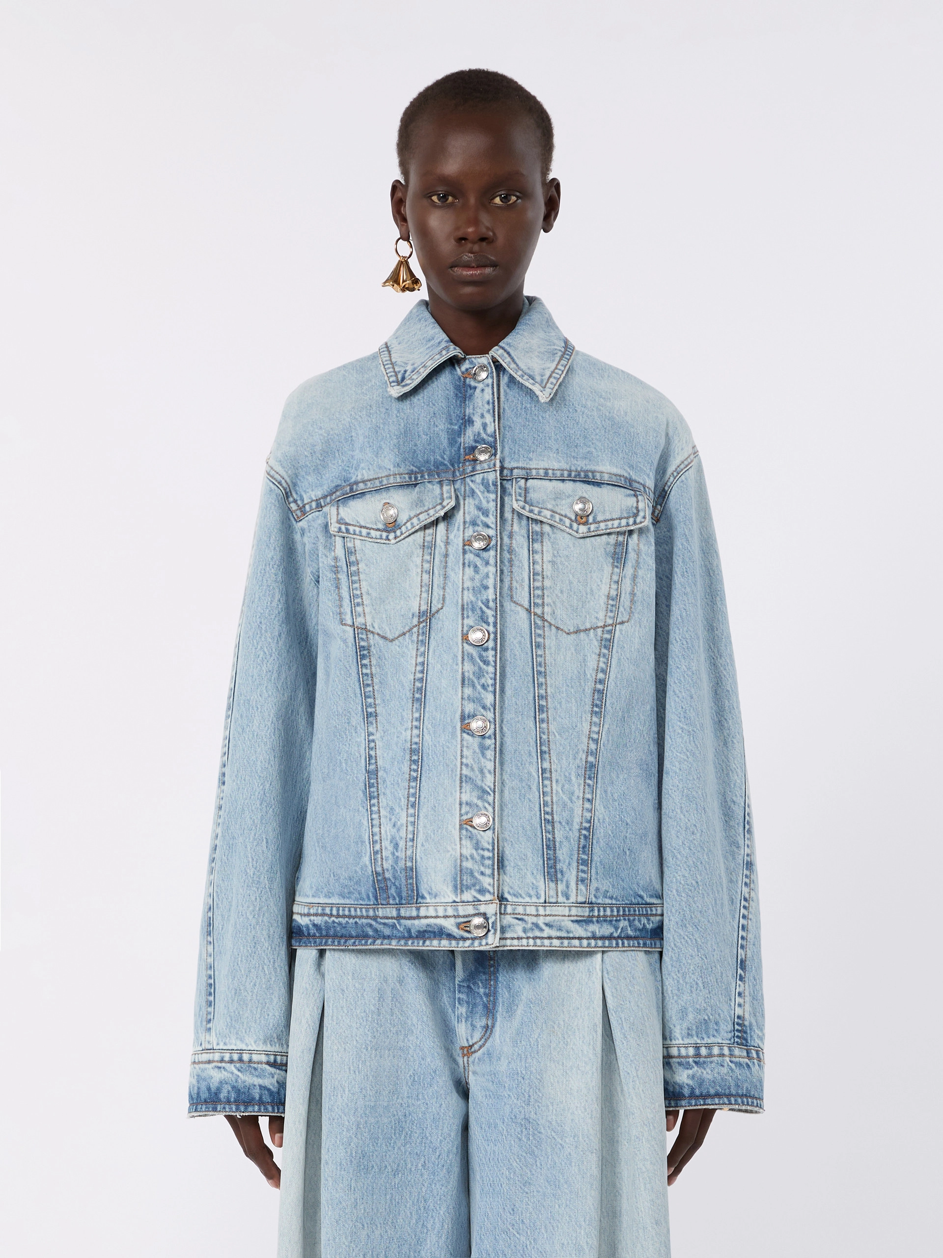 Two-piece denim jacket - MIDNIGHTBLUE - Sportmax - 2