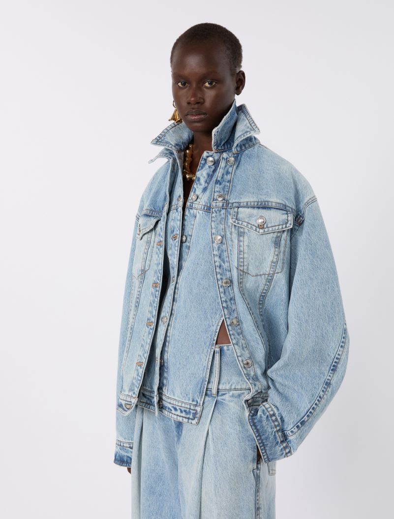 Two-piece denim jacket - MIDNIGHTBLUE - Sportmax - 4