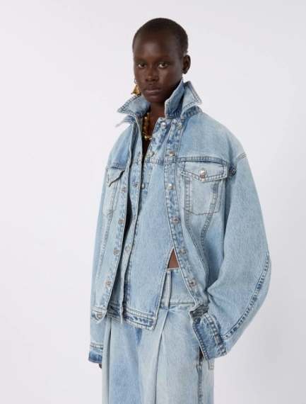 Two-piece denim jacket - MIDNIGHTBLUE - Sportmax