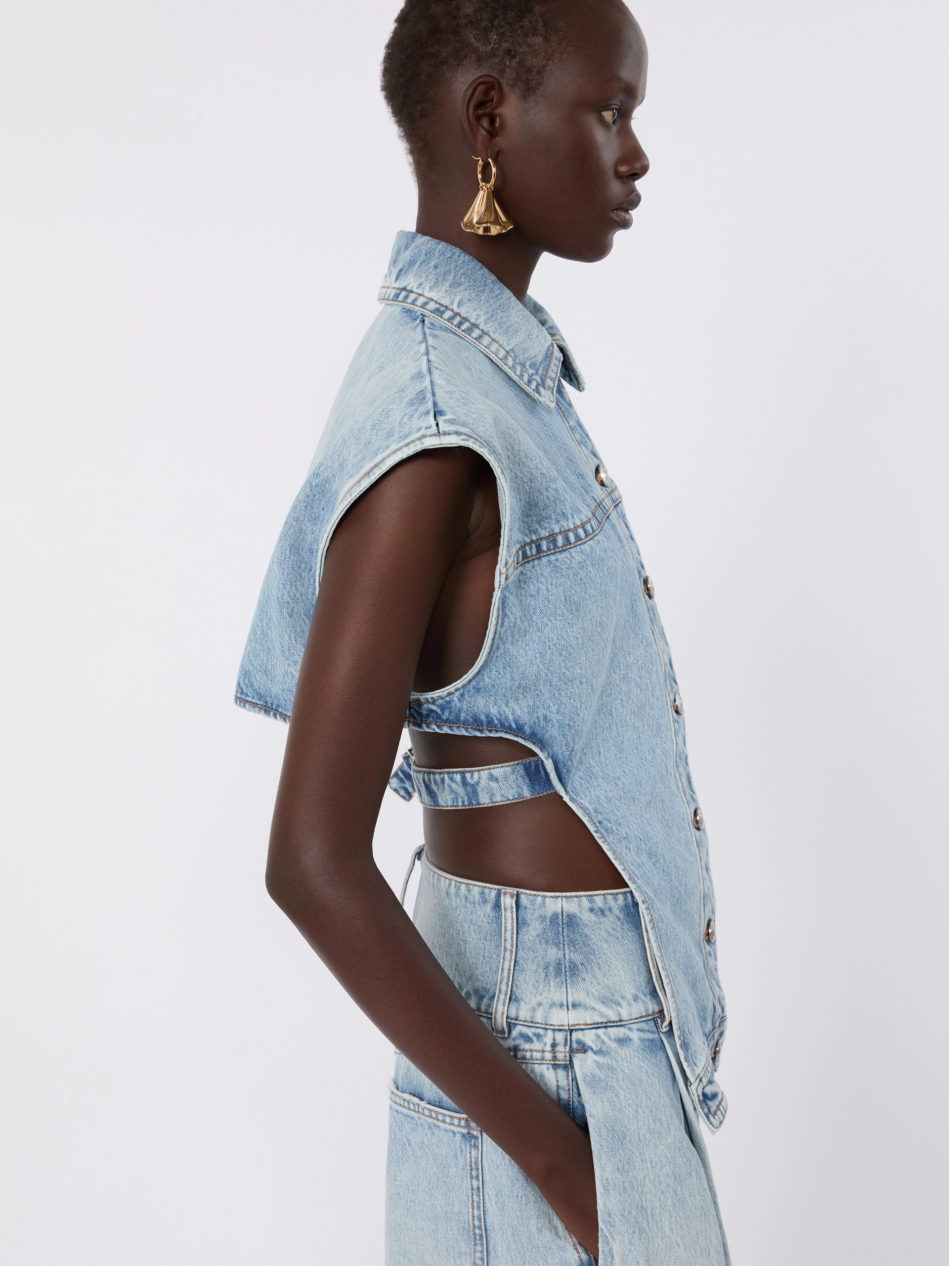 Two-piece denim jacket - MIDNIGHTBLUE - Sportmax - 5