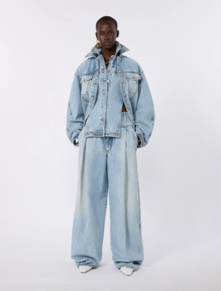 Two-piece denim jacket - MIDNIGHTBLUE - Sportmax - 1