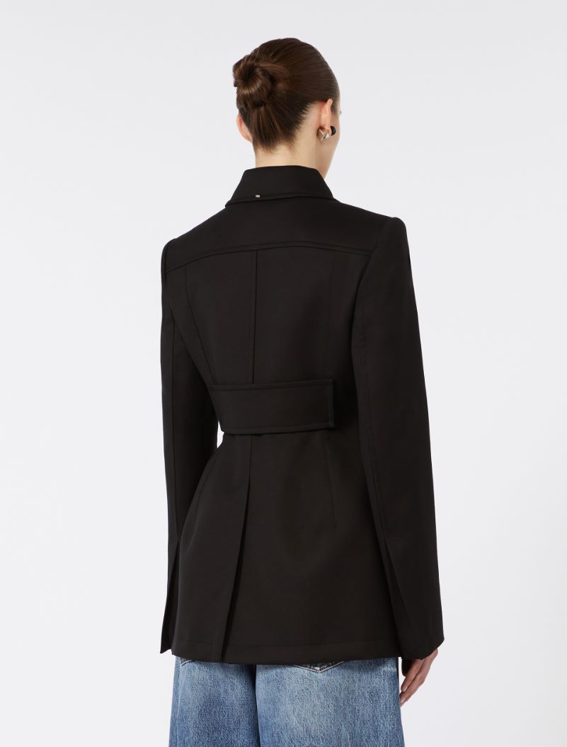 Fitted gabardine shirt jacket - BLACK - Sportmax - 3