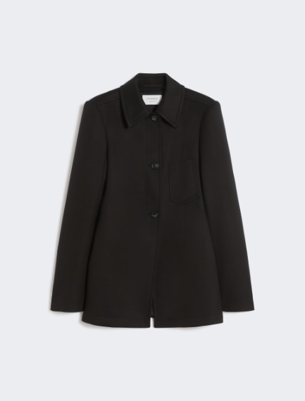 Fitted gabardine shirt jacket - BLACK - Sportmax - 5