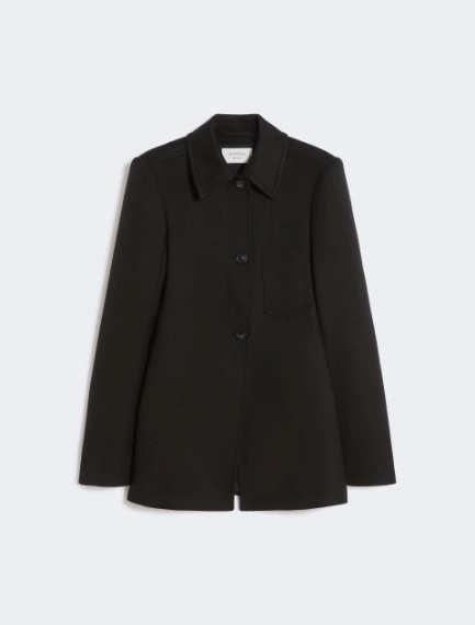 Fitted gabardine shirt jacket - BLACK - Sportmax - 6