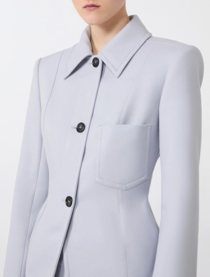 Fitted gabardine shirt jacket - MEDIUM GREY - Sportmax - 5