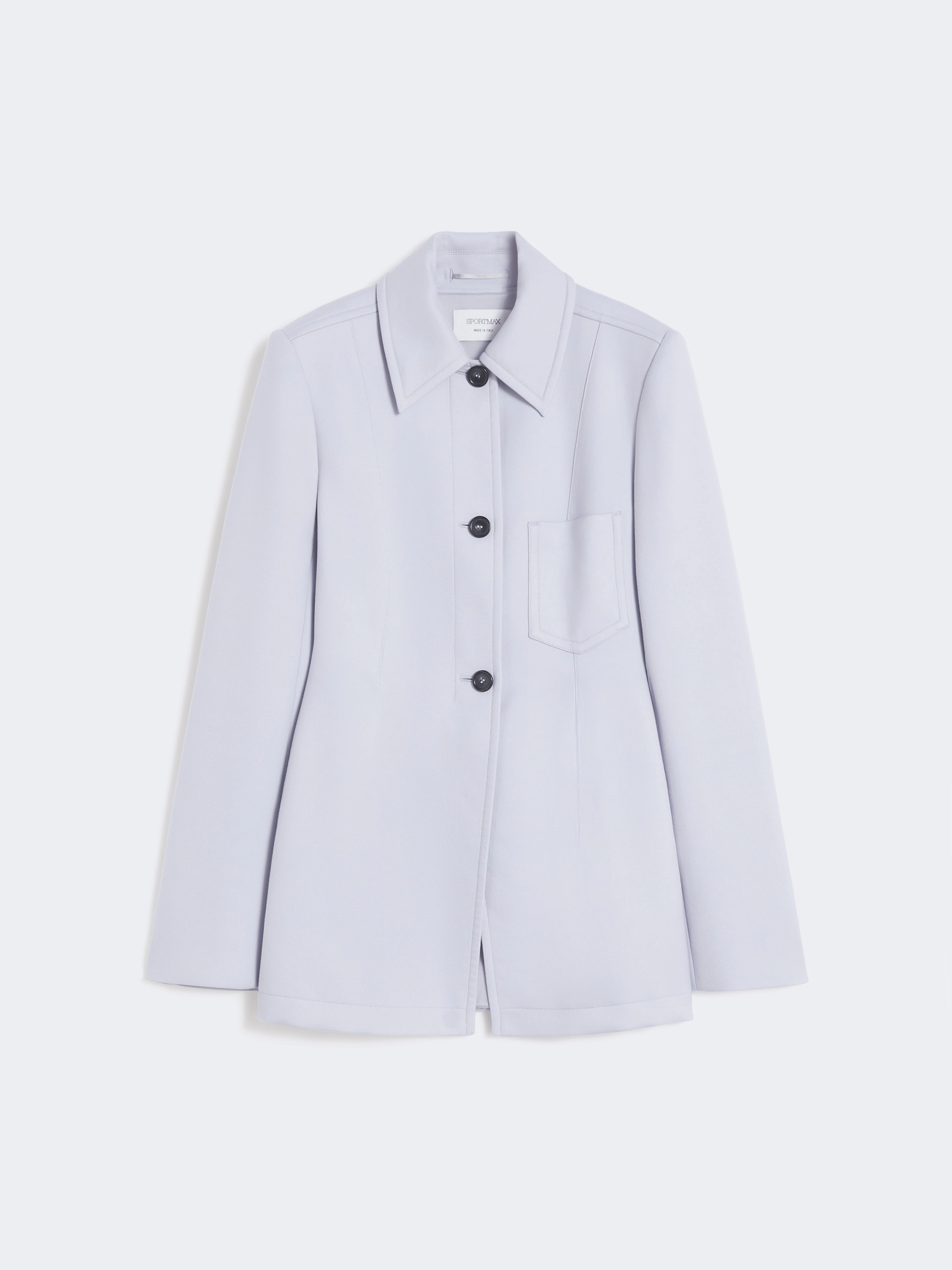Fitted gabardine shirt jacket - MEDIUM GREY - Sportmax - 6