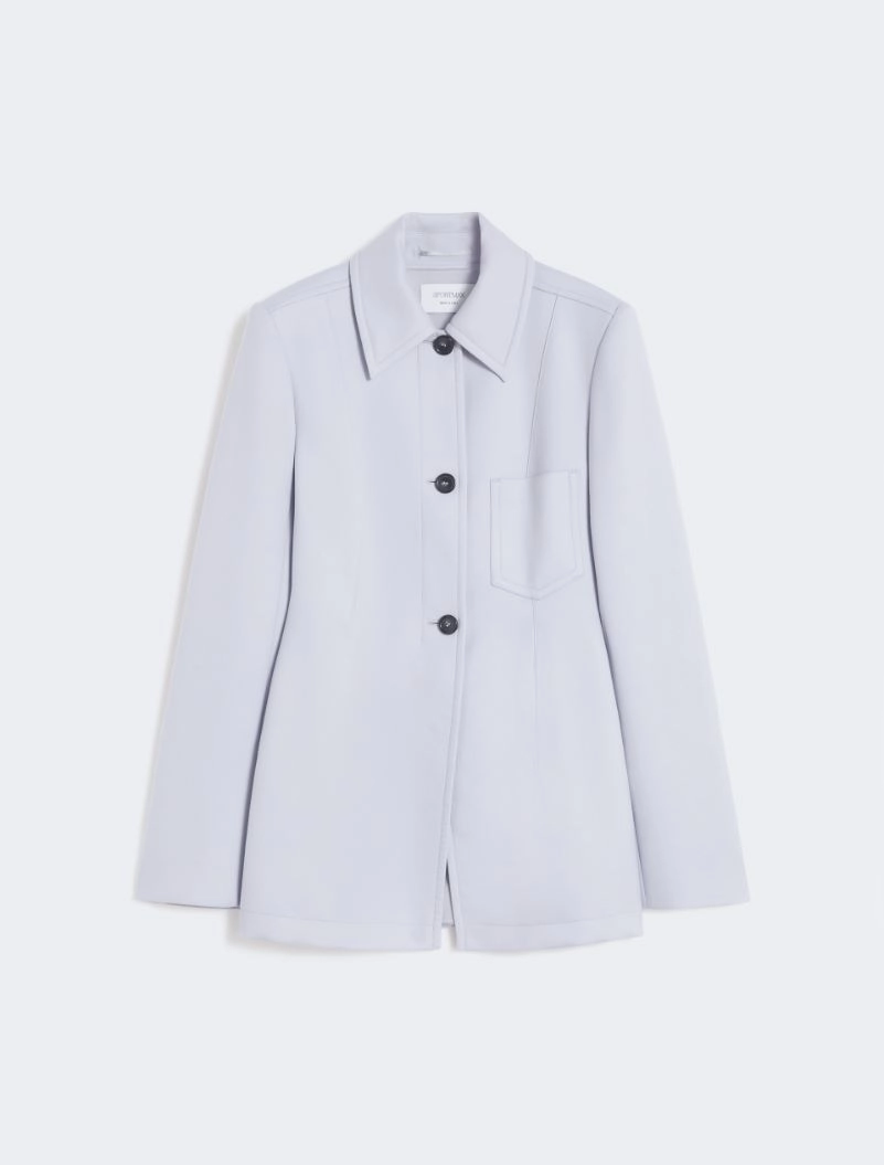 Fitted gabardine shirt jacket - MEDIUM GREY - Sportmax - 7