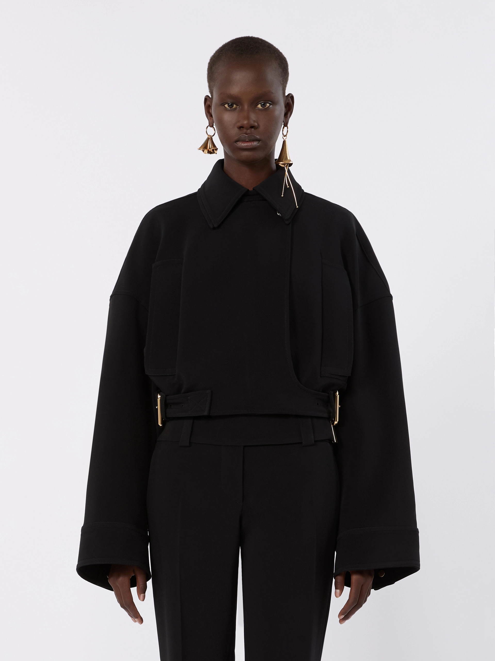 Jacke aus Viskose-Cady - SCHWARZ - Sportmax - 2