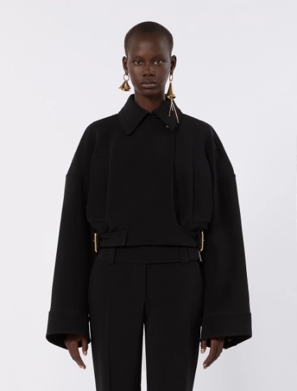 Jacke aus Viskose-Cady - SCHWARZ - Sportmax - 2