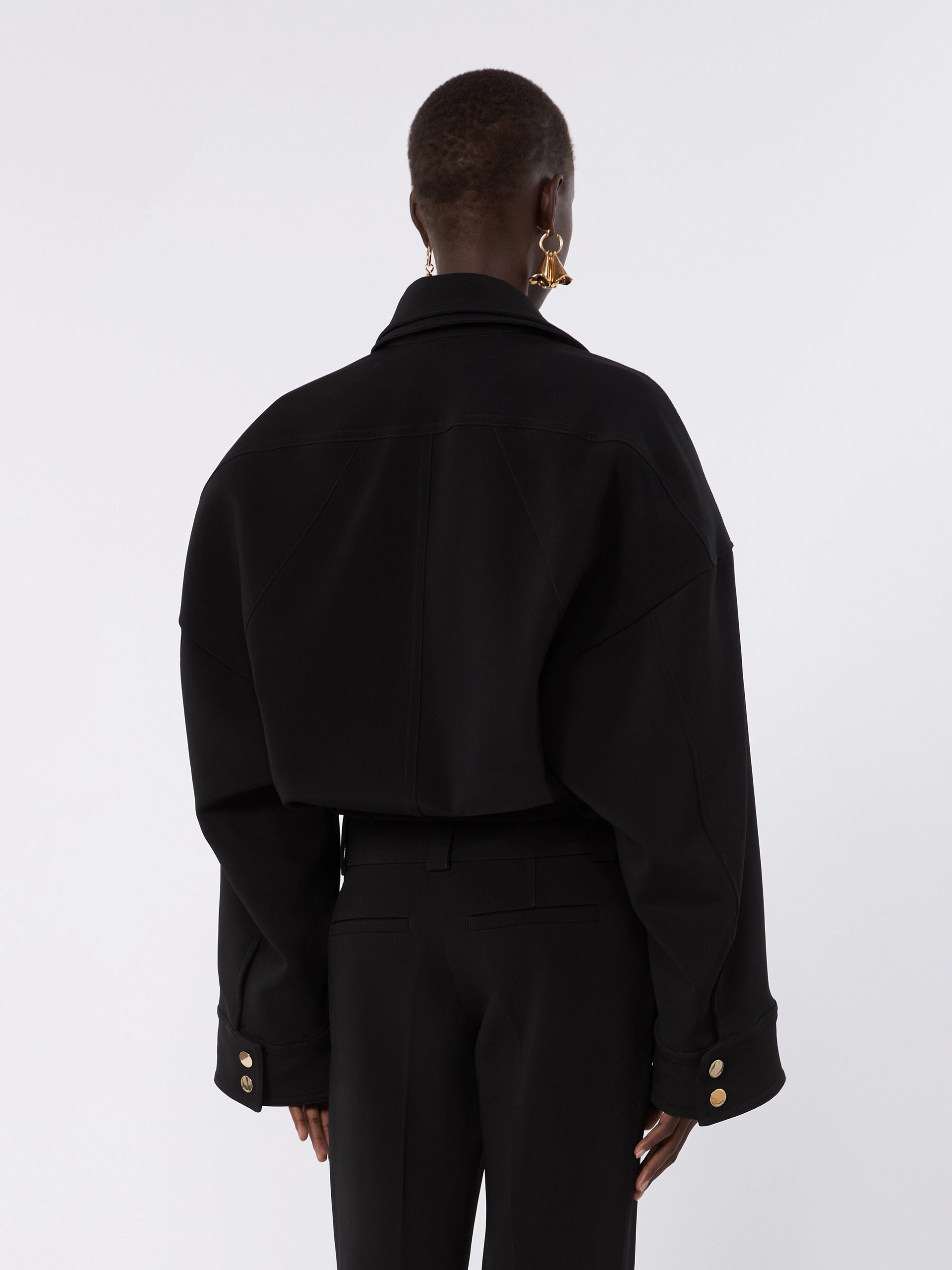 Jacke aus Viskose-Cady - SCHWARZ - Sportmax - 3