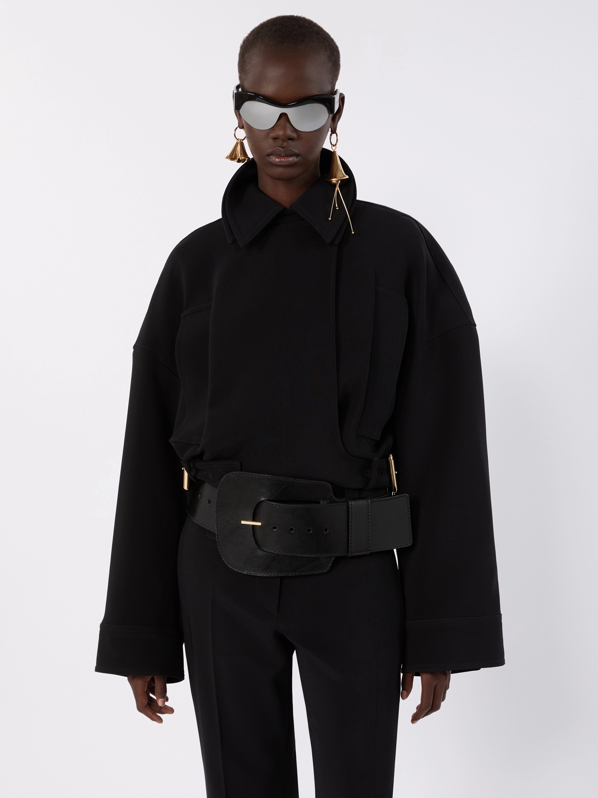 Jacke aus Viskose-Cady - SCHWARZ - Sportmax - 4
