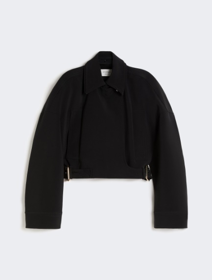 Viscose cady cropped jacket - BLACK - Sportmax - 6
