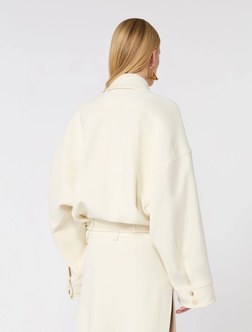 Viscose cady cropped jacket - IVORY - Sportmax - 3