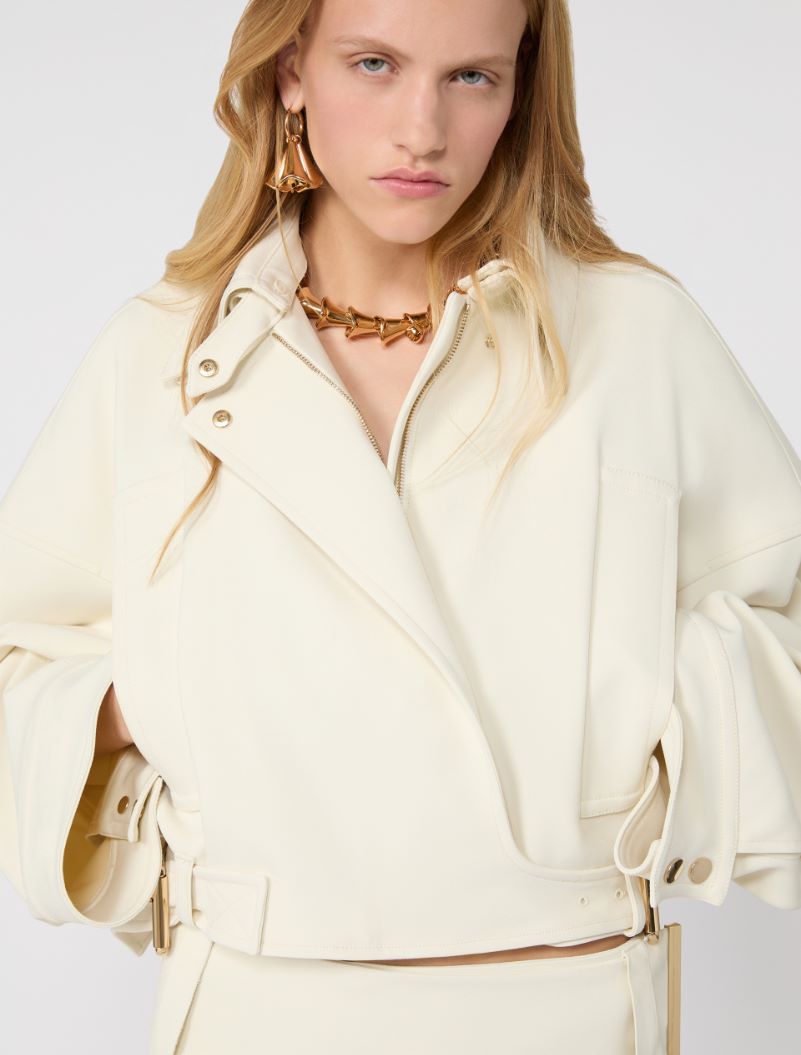 Giacchino in cady di viscosa - BIANCO AVORIO - Sportmax - 5