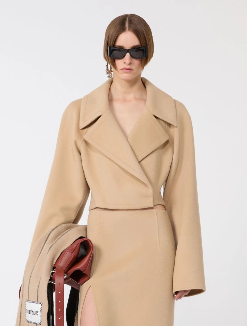 Short pure wool outerwear - CARAMEL - Sportmax - 4