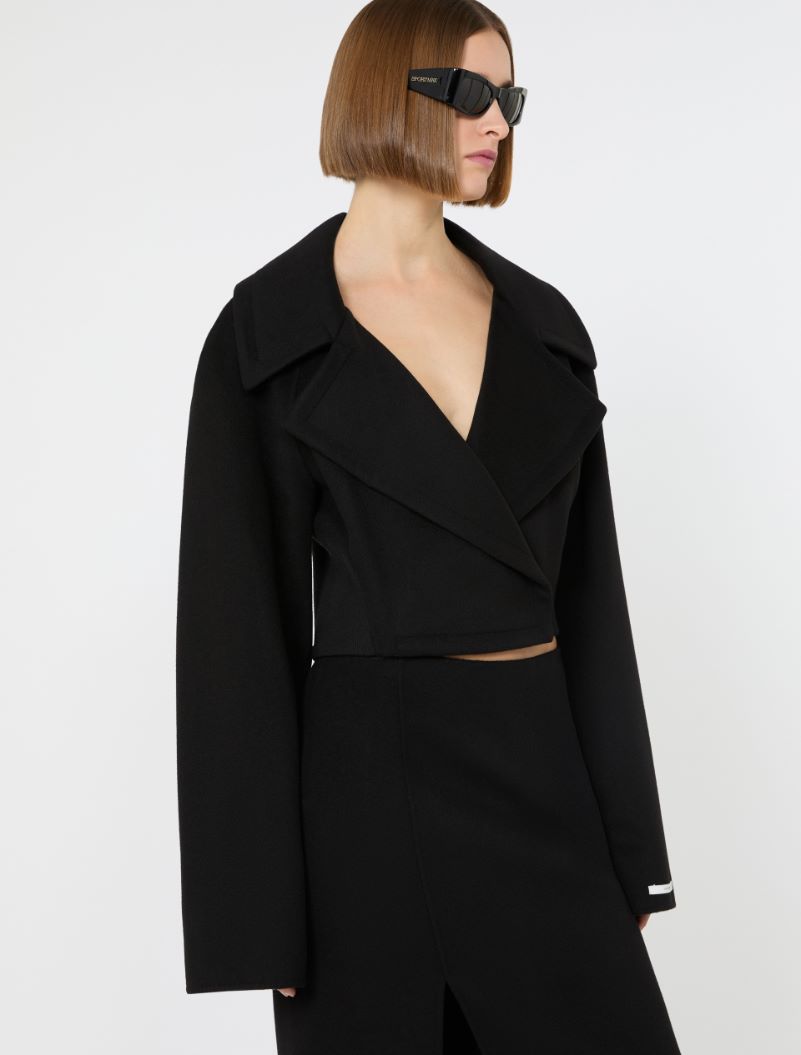 Short pure wool outerwear - BLACK - Sportmax - 4