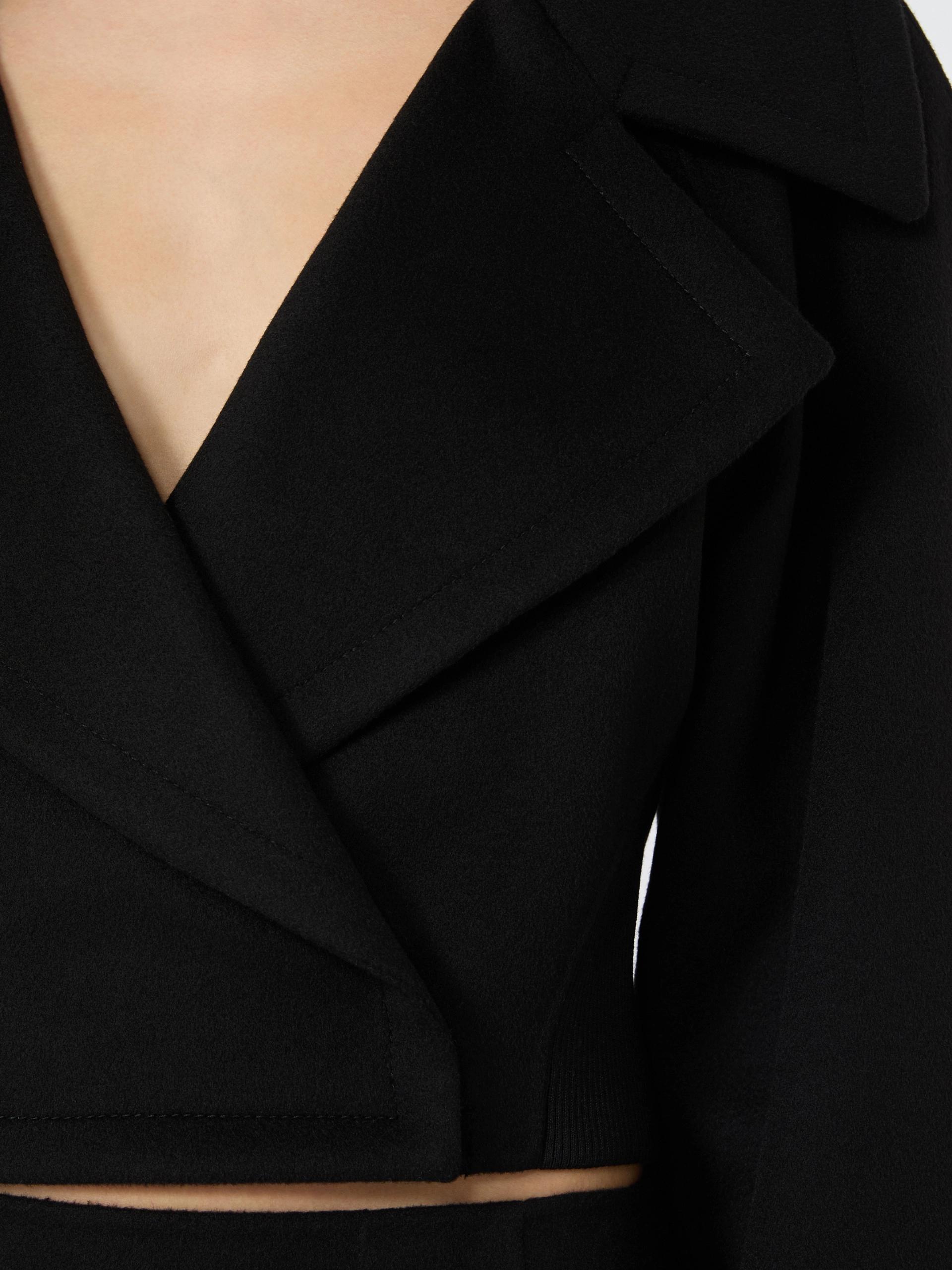 Short pure wool outerwear - BLACK - Sportmax - 5
