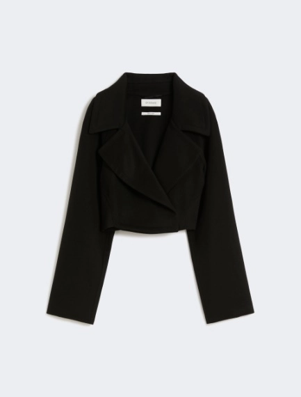 Short pure wool outerwear - BLACK - Sportmax