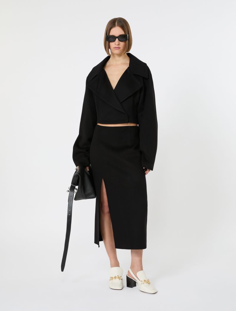 Short pure wool outerwear - BLACK - Sportmax