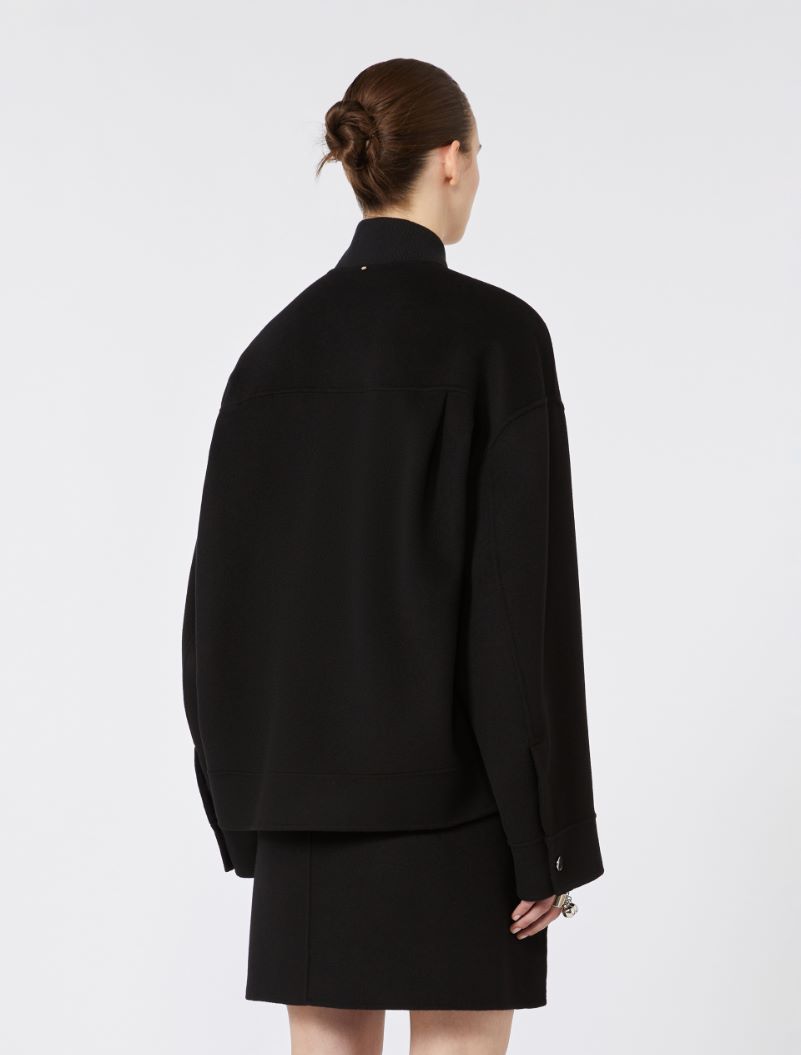 Oversized wool bomber jacket - BLACK - Sportmax - 3