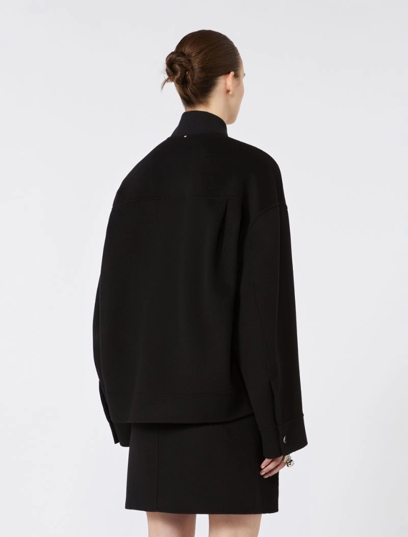 Oversized wool bomber jacket - BLACK - Sportmax - 3