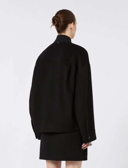 Oversized wool bomber jacket - BLACK - Sportmax - 3