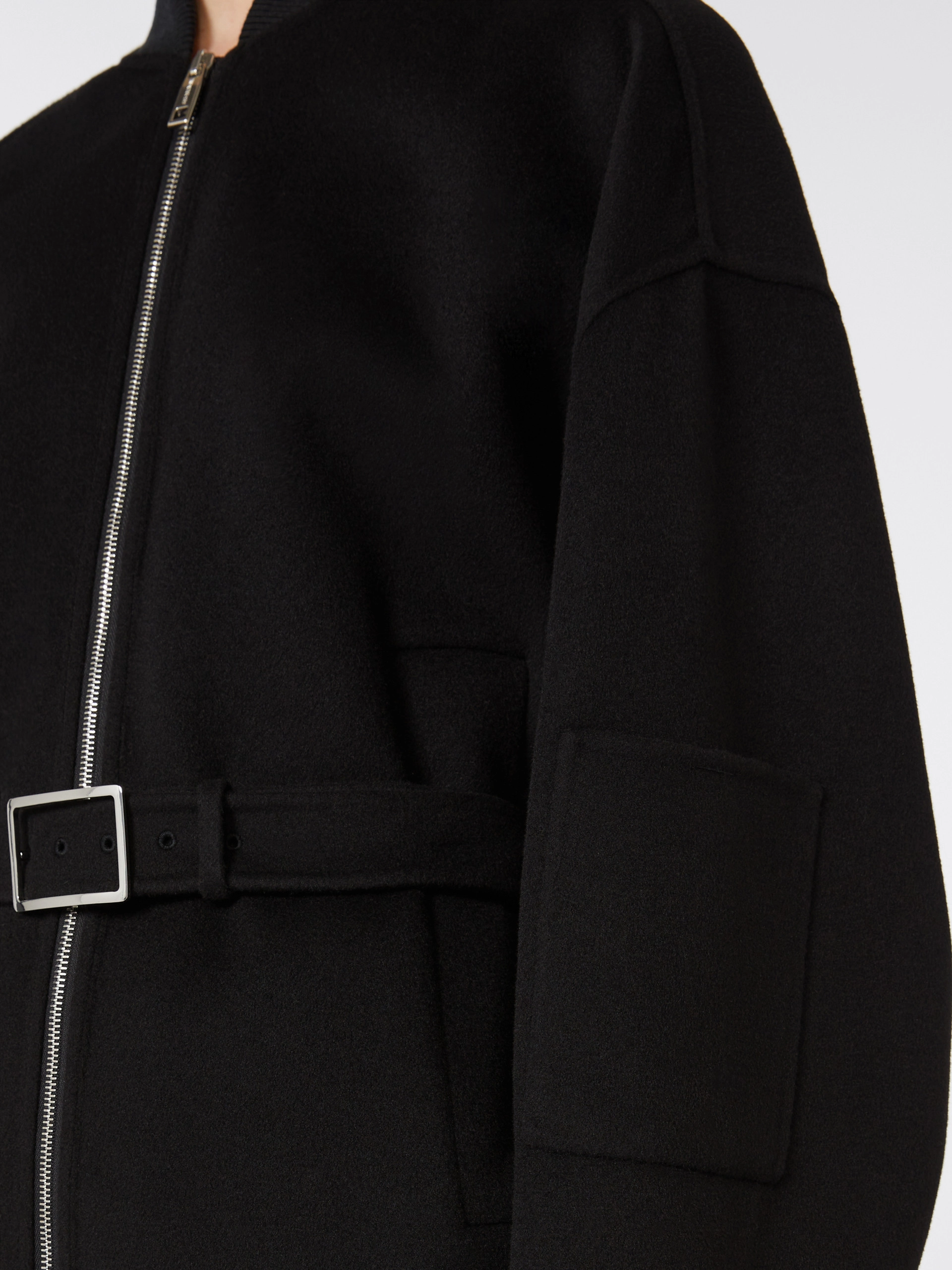 Oversized wool bomber jacket - BLACK - Sportmax - 5