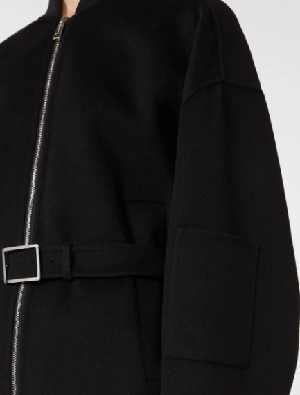Oversized wool bomber jacket - BLACK - Sportmax - 5
