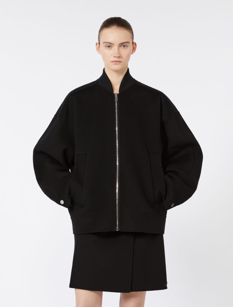 Oversized wool bomber jacket - BLACK - Sportmax - 5