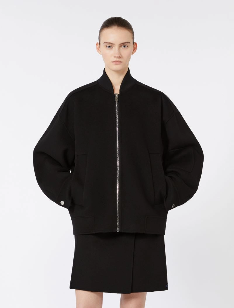 Oversized wool bomber jacket - BLACK - Sportmax - 6