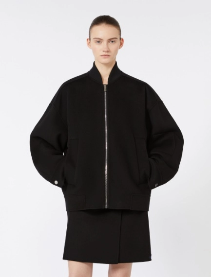 Oversized wool bomber jacket - BLACK - Sportmax - 6