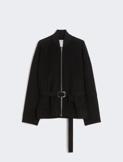 Oversized wool bomber jacket - BLACK - Sportmax - 7