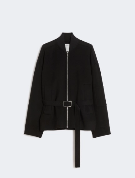 Oversized wool bomber jacket - BLACK - Sportmax - 8