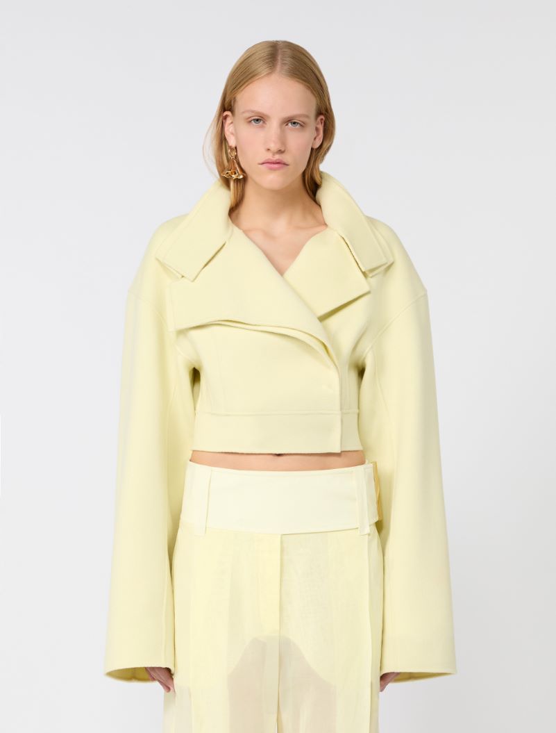 Pure wool biker jacket - LIGHT YELLOW - Sportmax - 2