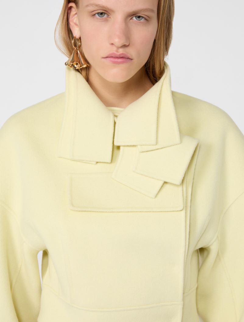 Pure wool biker jacket - LIGHT YELLOW - Sportmax - 5