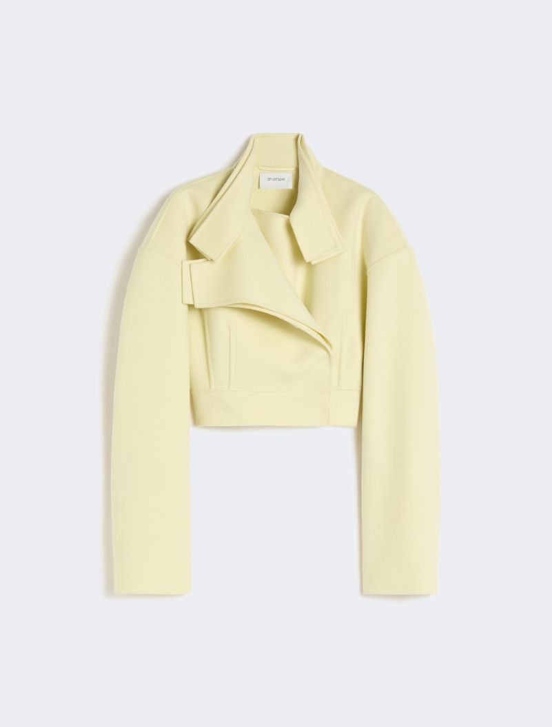 Pure wool biker jacket - LIGHT YELLOW - Sportmax - 7