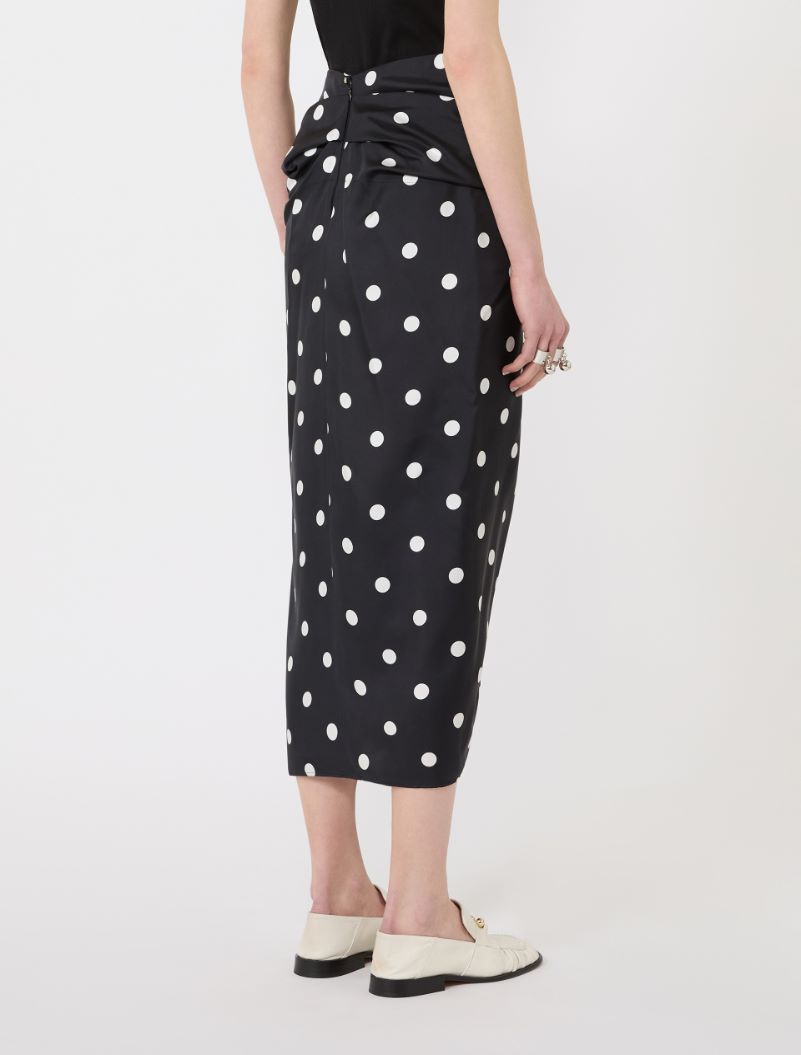 Silk twill knot skirt - BLACK - Sportmax - 3